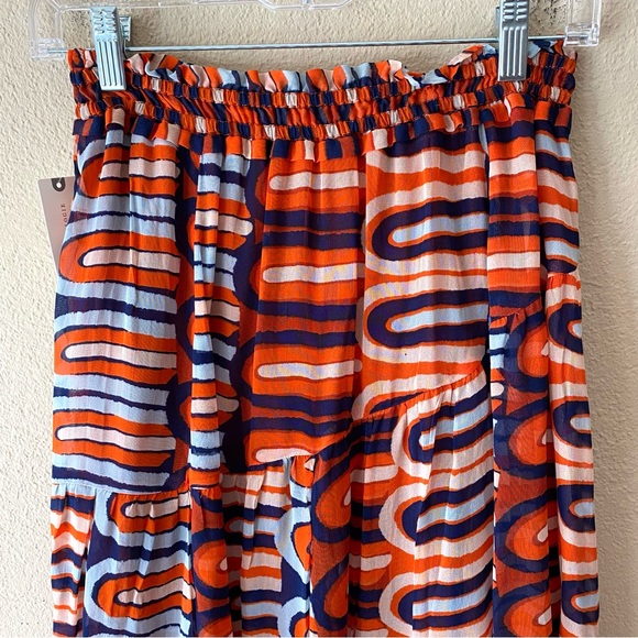 Anthropologie Flowy Abstract Midi Skirt - Picture 5 of 11